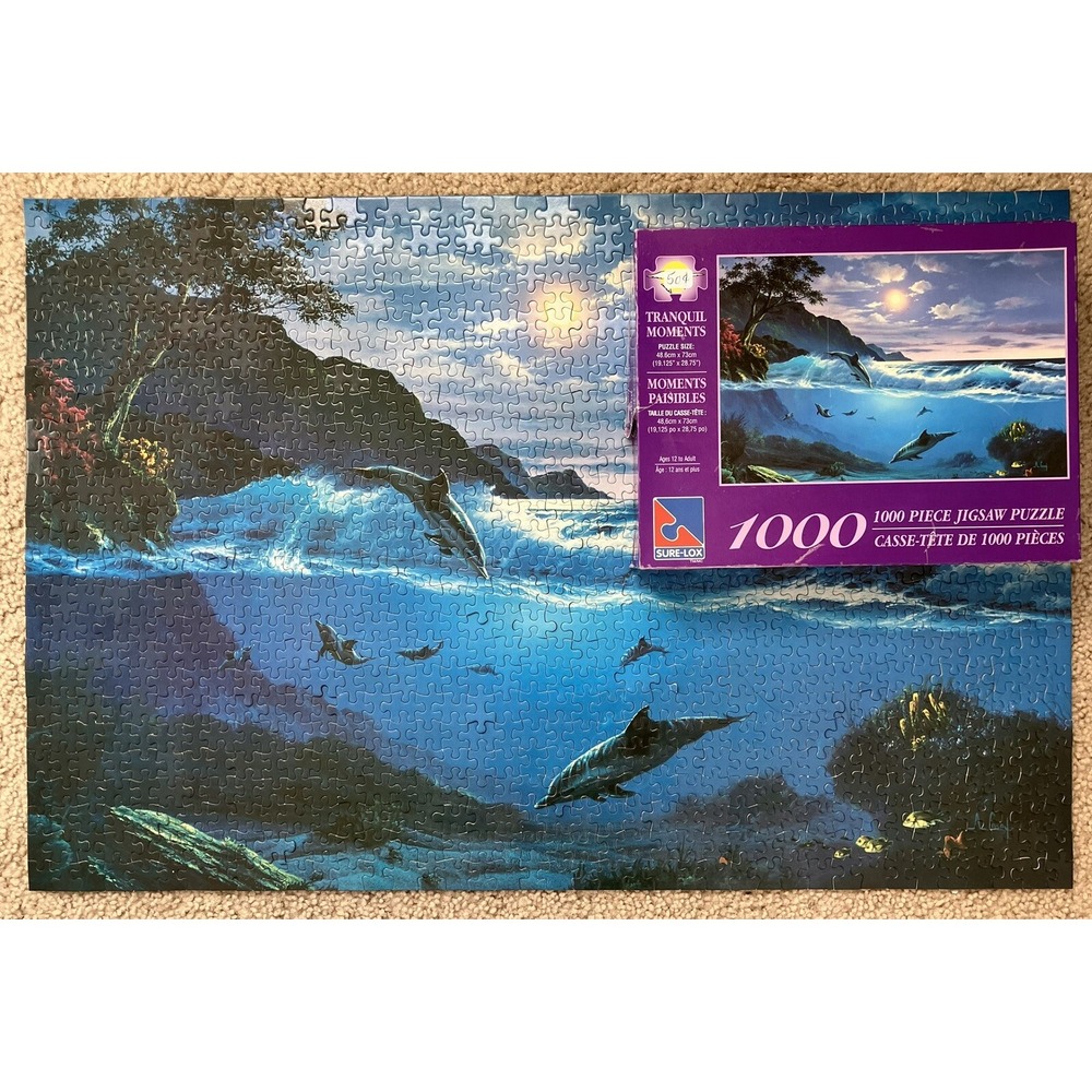 Tranquil Moments 1000 Piece Jigsaw Puzzle Sure-Lox 19.125"‎ x 28.75" Ages 12+